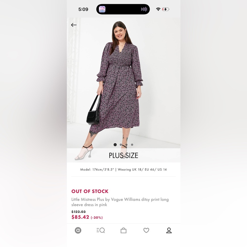 ASOS Curve Faux Wrap Dress